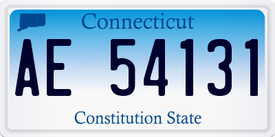 CT license plate AE54131
