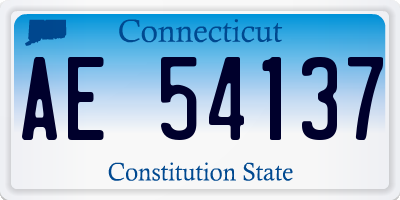 CT license plate AE54137
