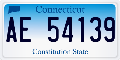 CT license plate AE54139