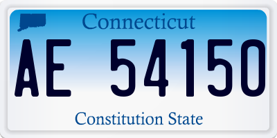 CT license plate AE54150