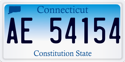 CT license plate AE54154