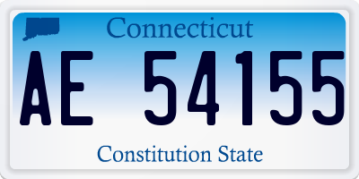CT license plate AE54155