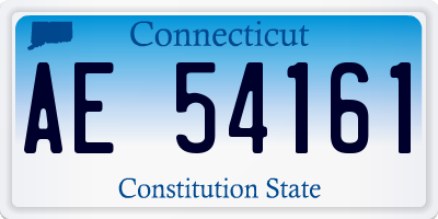 CT license plate AE54161