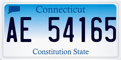 CT license plate AE54165