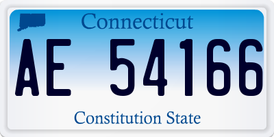 CT license plate AE54166