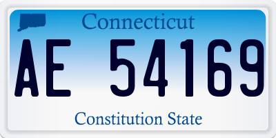 CT license plate AE54169