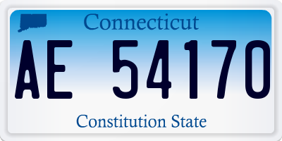 CT license plate AE54170
