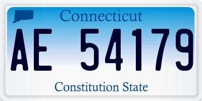 CT license plate AE54179