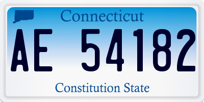 CT license plate AE54182