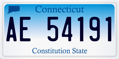 CT license plate AE54191