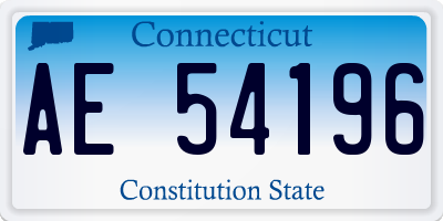 CT license plate AE54196