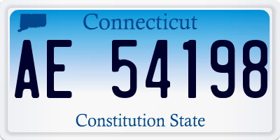 CT license plate AE54198