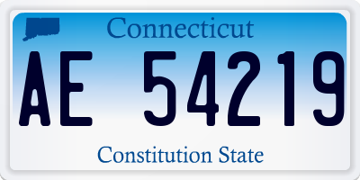 CT license plate AE54219