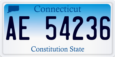 CT license plate AE54236