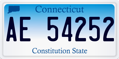 CT license plate AE54252