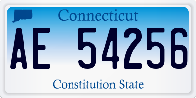 CT license plate AE54256