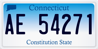CT license plate AE54271