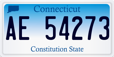 CT license plate AE54273