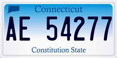 CT license plate AE54277