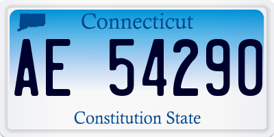CT license plate AE54290