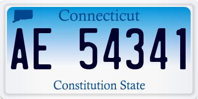 CT license plate AE54341