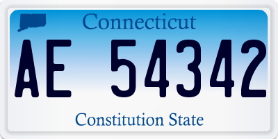 CT license plate AE54342