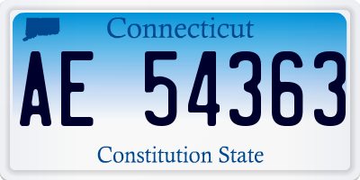 CT license plate AE54363