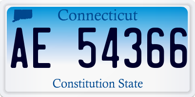 CT license plate AE54366