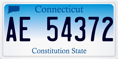 CT license plate AE54372