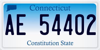 CT license plate AE54402