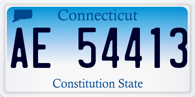 CT license plate AE54413
