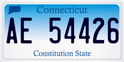 CT license plate AE54426