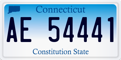 CT license plate AE54441