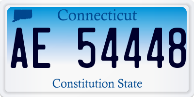 CT license plate AE54448