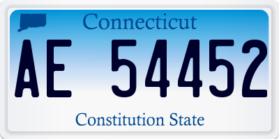 CT license plate AE54452