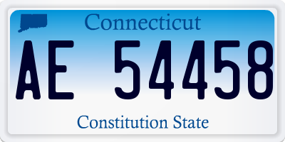 CT license plate AE54458