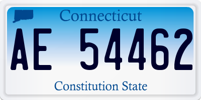 CT license plate AE54462
