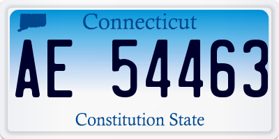 CT license plate AE54463