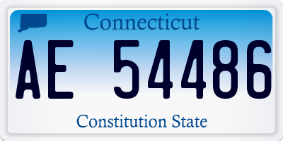 CT license plate AE54486