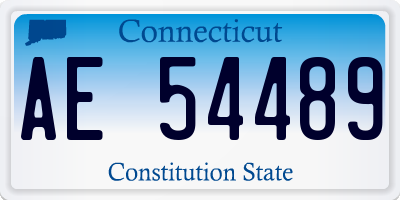 CT license plate AE54489