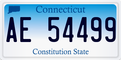 CT license plate AE54499