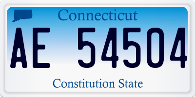 CT license plate AE54504