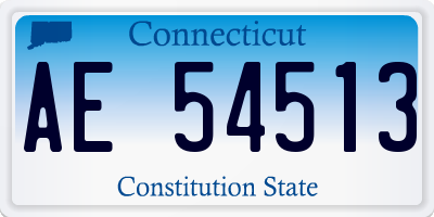 CT license plate AE54513