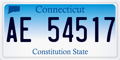 CT license plate AE54517