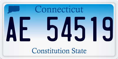 CT license plate AE54519