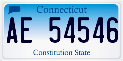CT license plate AE54546