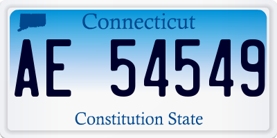 CT license plate AE54549