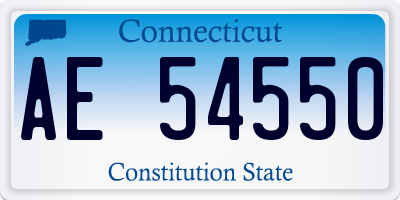 CT license plate AE54550