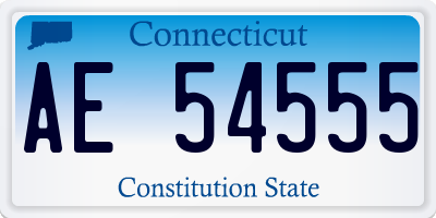 CT license plate AE54555