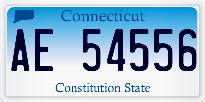 CT license plate AE54556